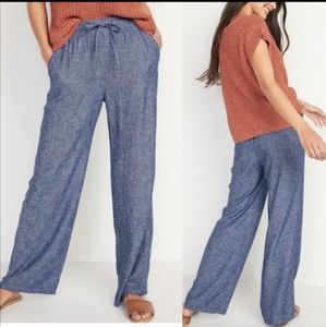 Old Navy Blue Linen Pants
